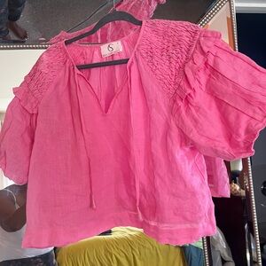 Elegant Pink mocked Blouse